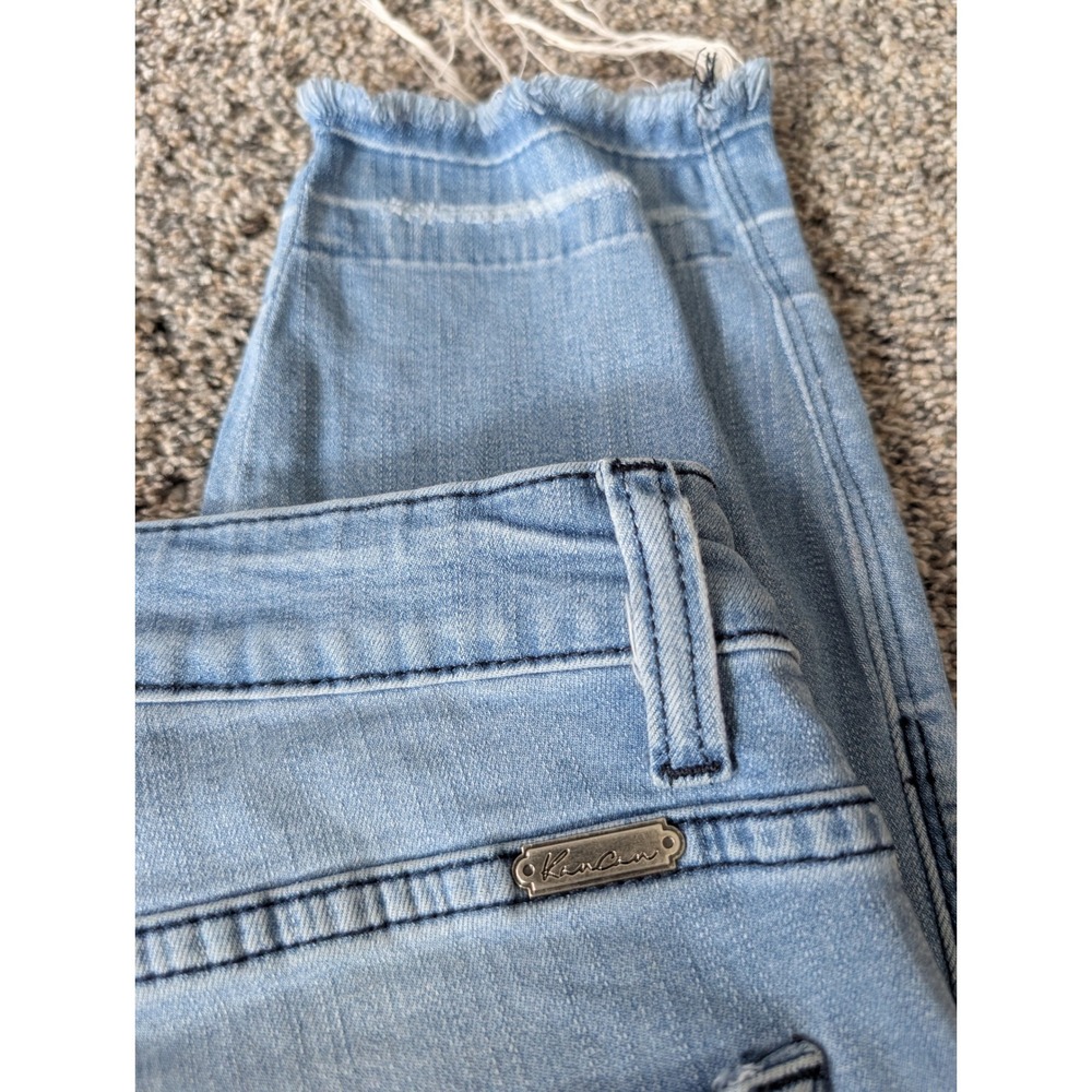 KanCan Light Wash Distressed Skinny‎ Jeans Raw Hem Size 28 W9 - Picture 6 of 7
